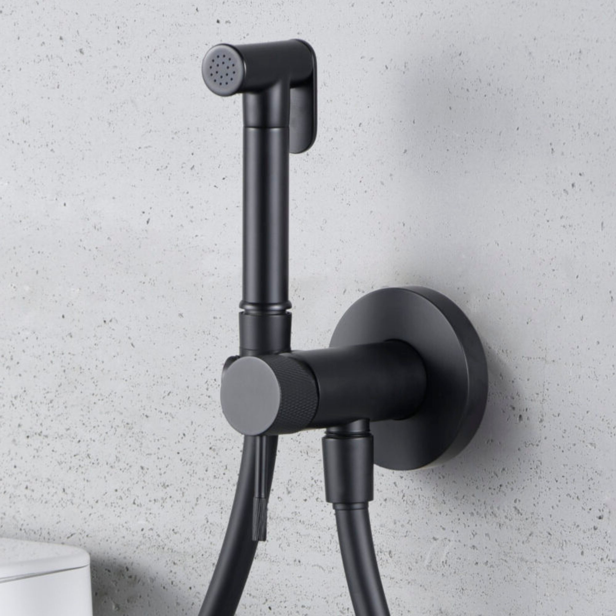 Imex - grifo bidé empotrado wc negro serie line