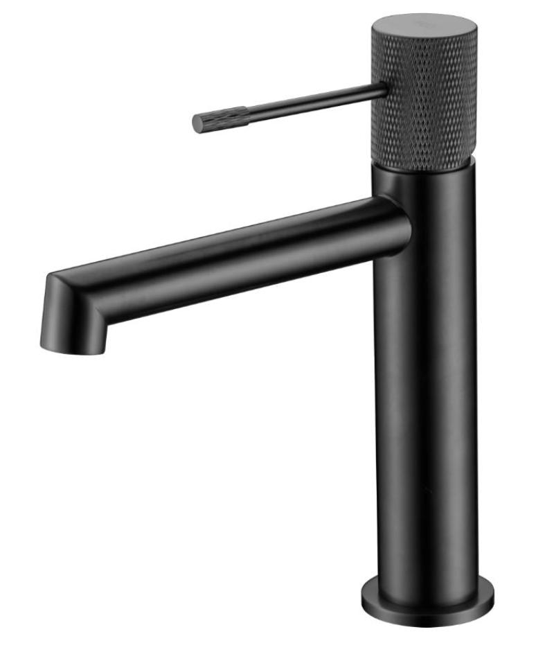 Monomando de lavabo black gun metal serie line