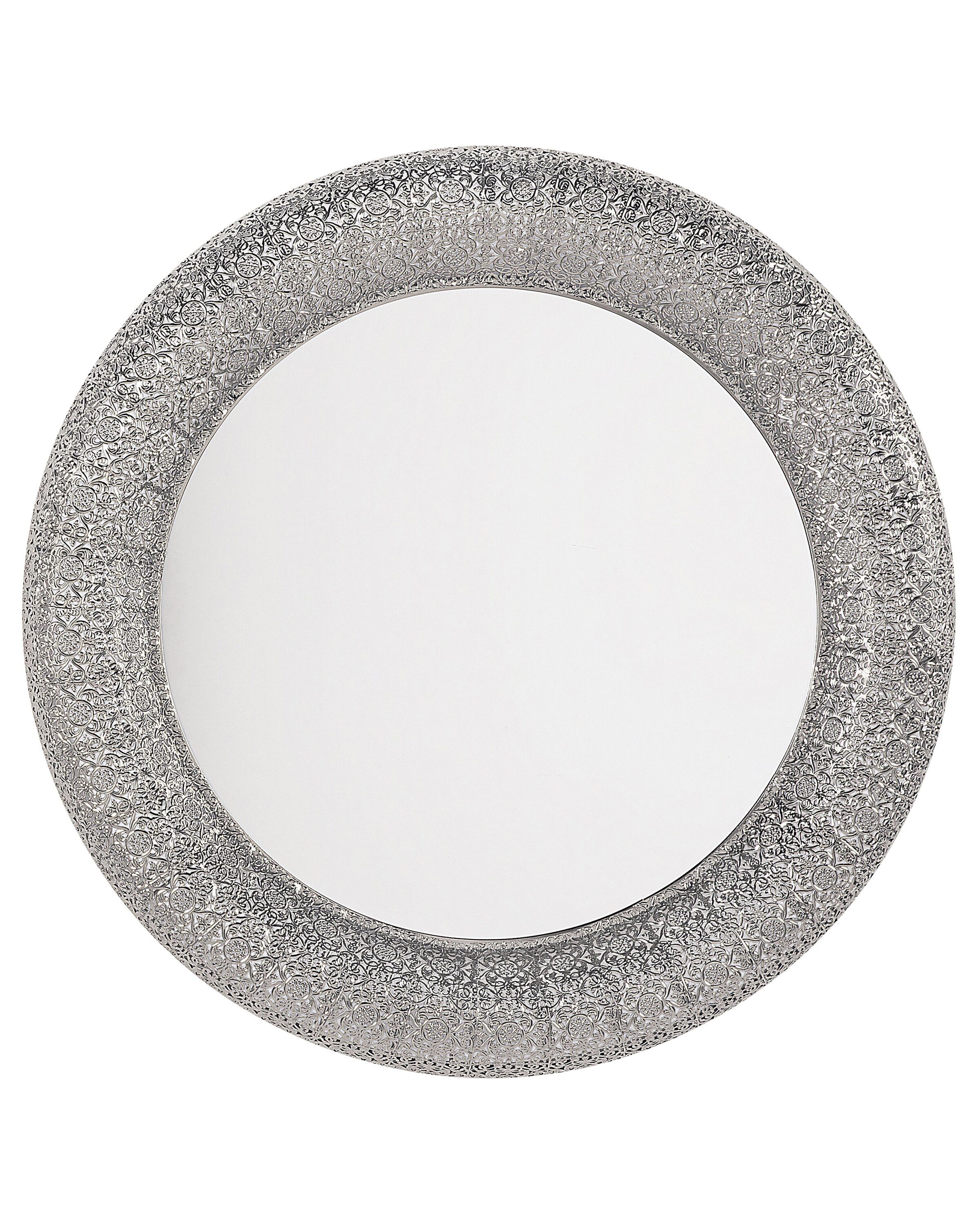 Espejo de pared channay 80 cm 80 cm metal plateado