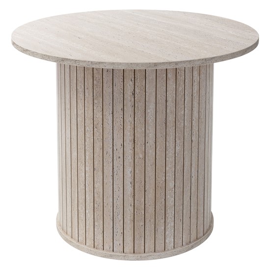Mesa de centro redonda con tablero sobresaliente ø60 x 50 cm beige