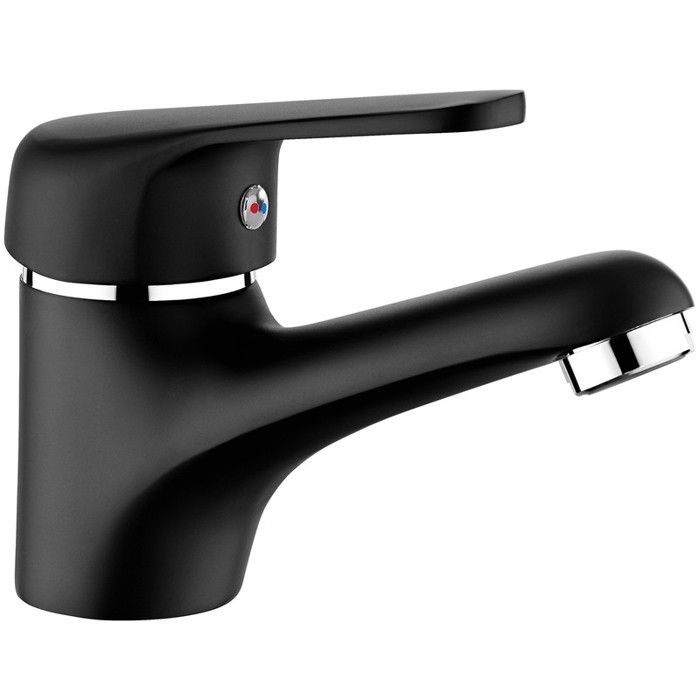 Mezclador de lavabo - auralum max - negro - latón - monotiro - altura 105mm