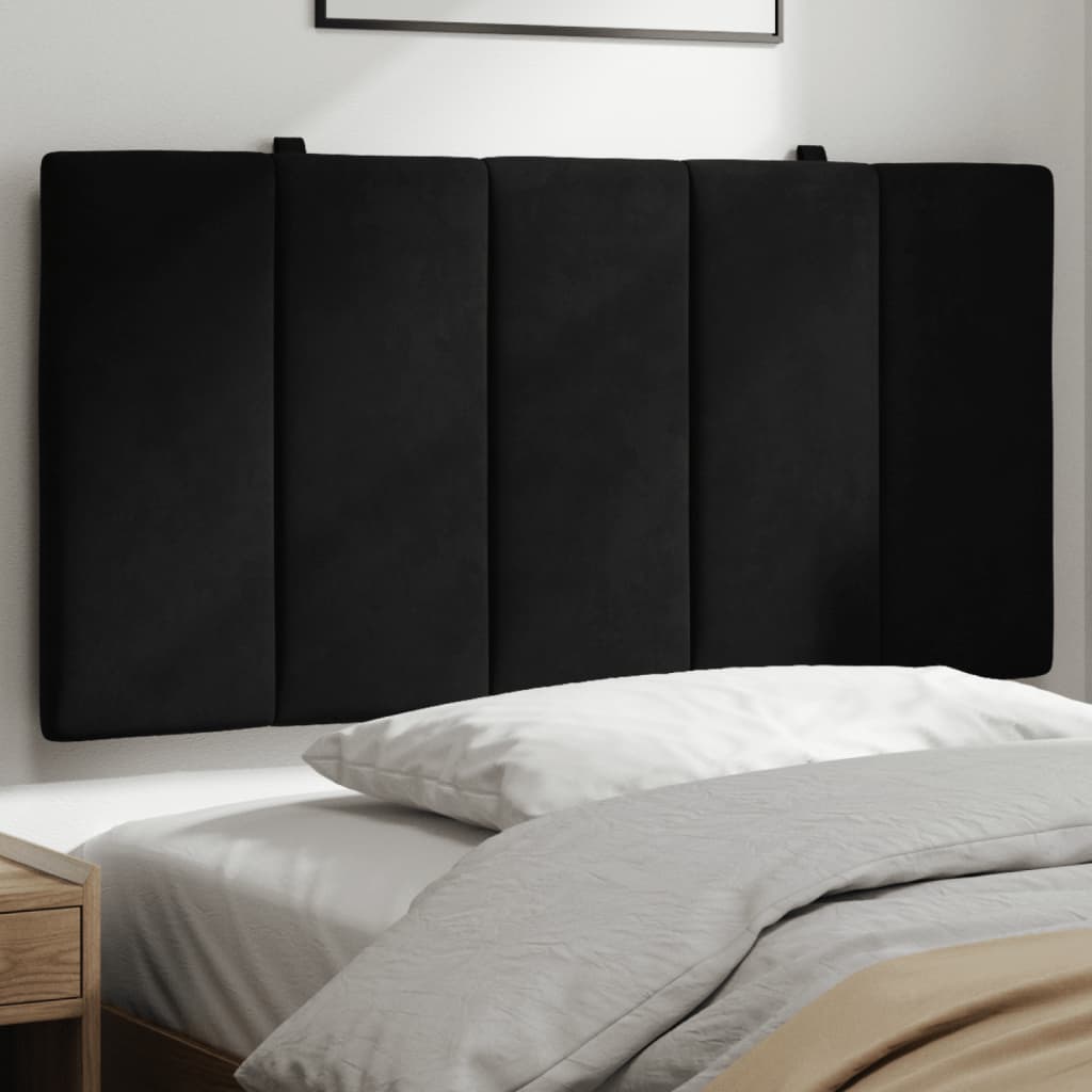 Cabecero de cama acolchado terciopelo negro 100 cm eso7210