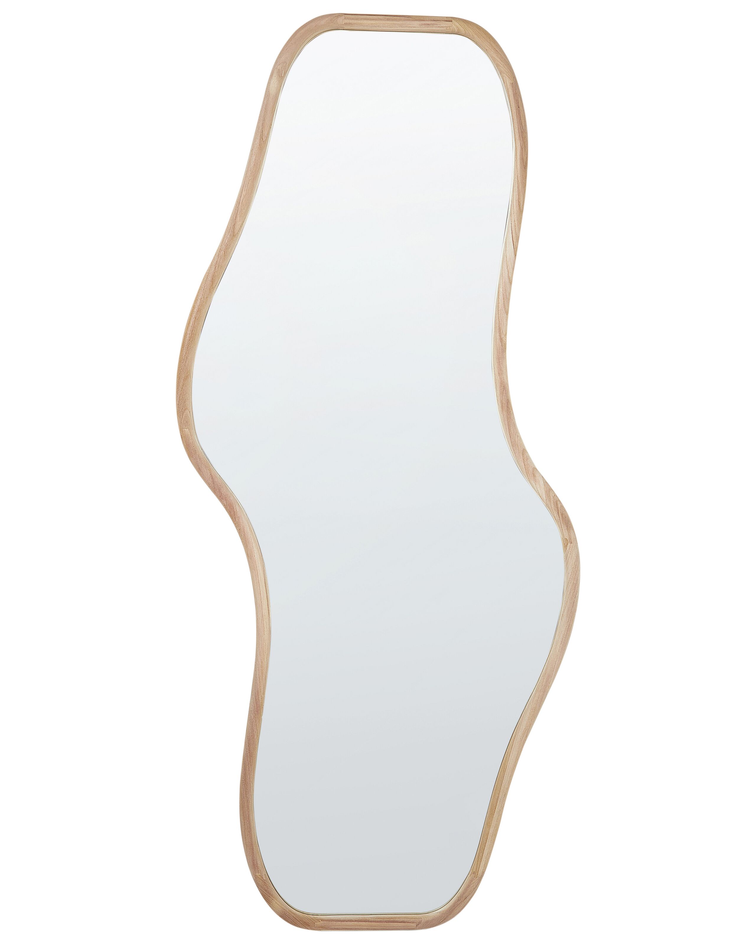 Espejo de pared biollet 80 cm 180 cm madera de paulownia natural