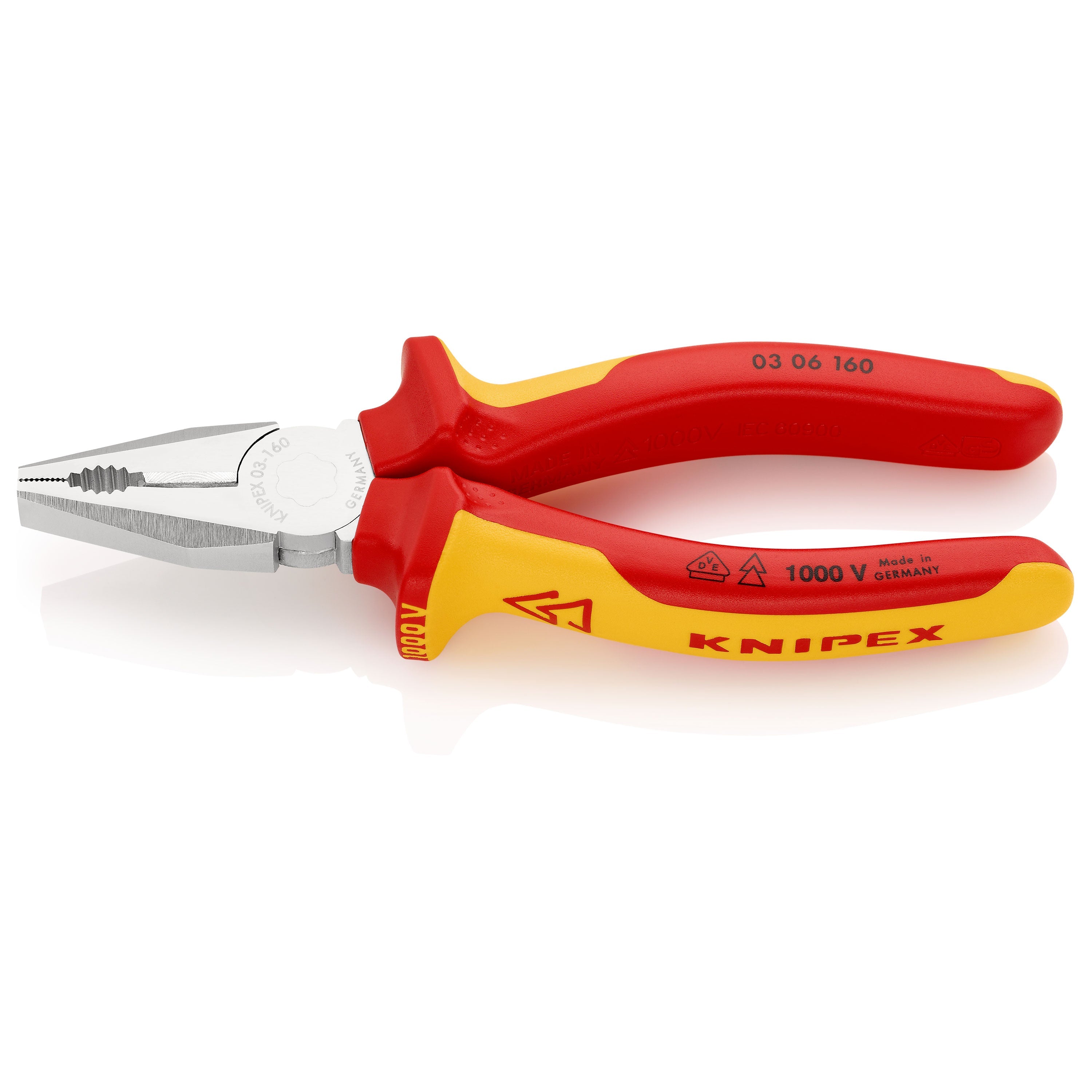 Alicate universal - knipex - 160mm - acero vanadio - rojo