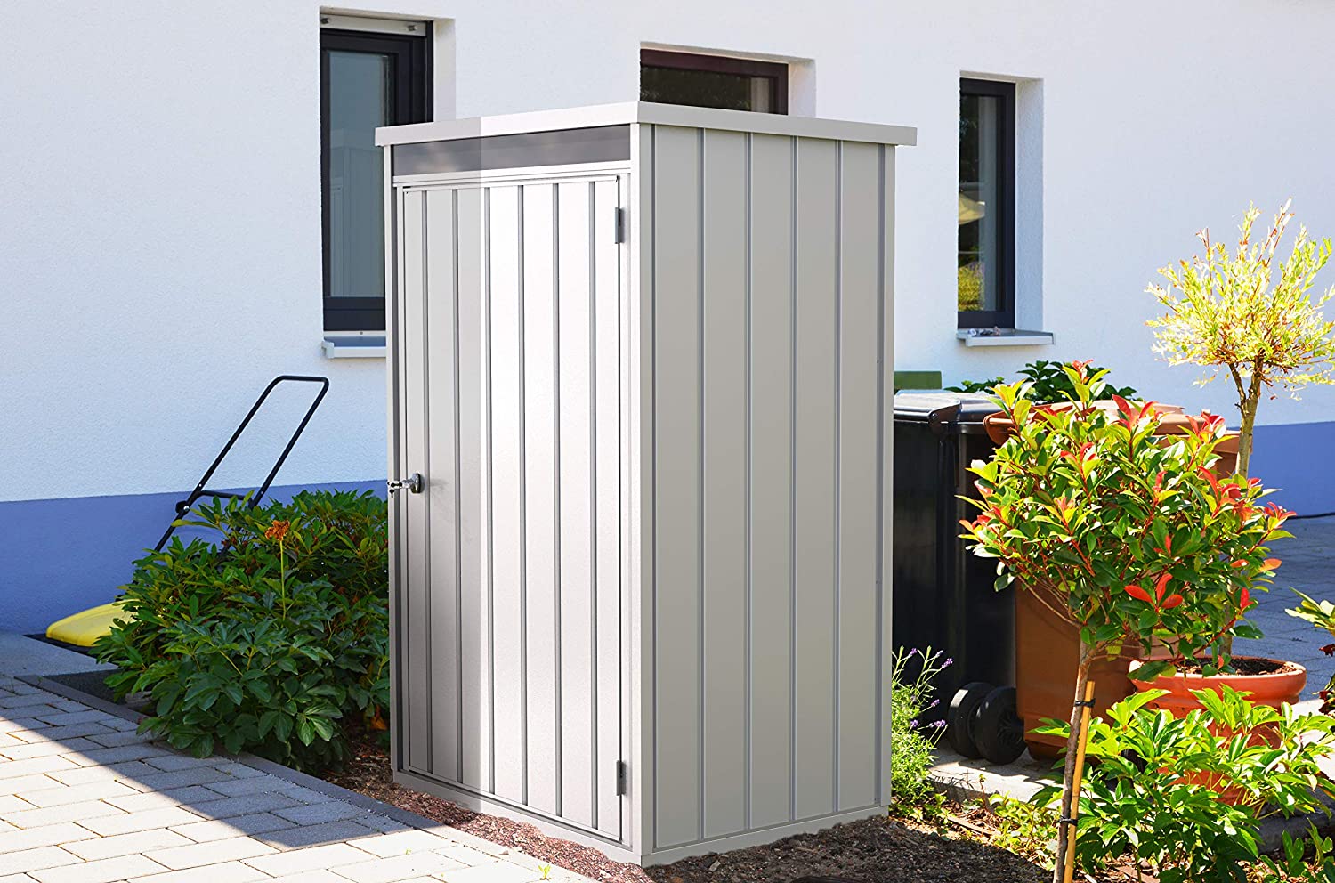 CASETA COBERTIZO METALICO JARDIN PALLADIUM HIGH STORE DURAMAX PLATA