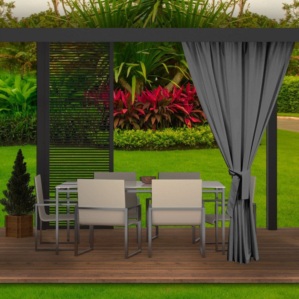 Cortinas para exterior, cortinas para balcones 1x155x200cm antracita