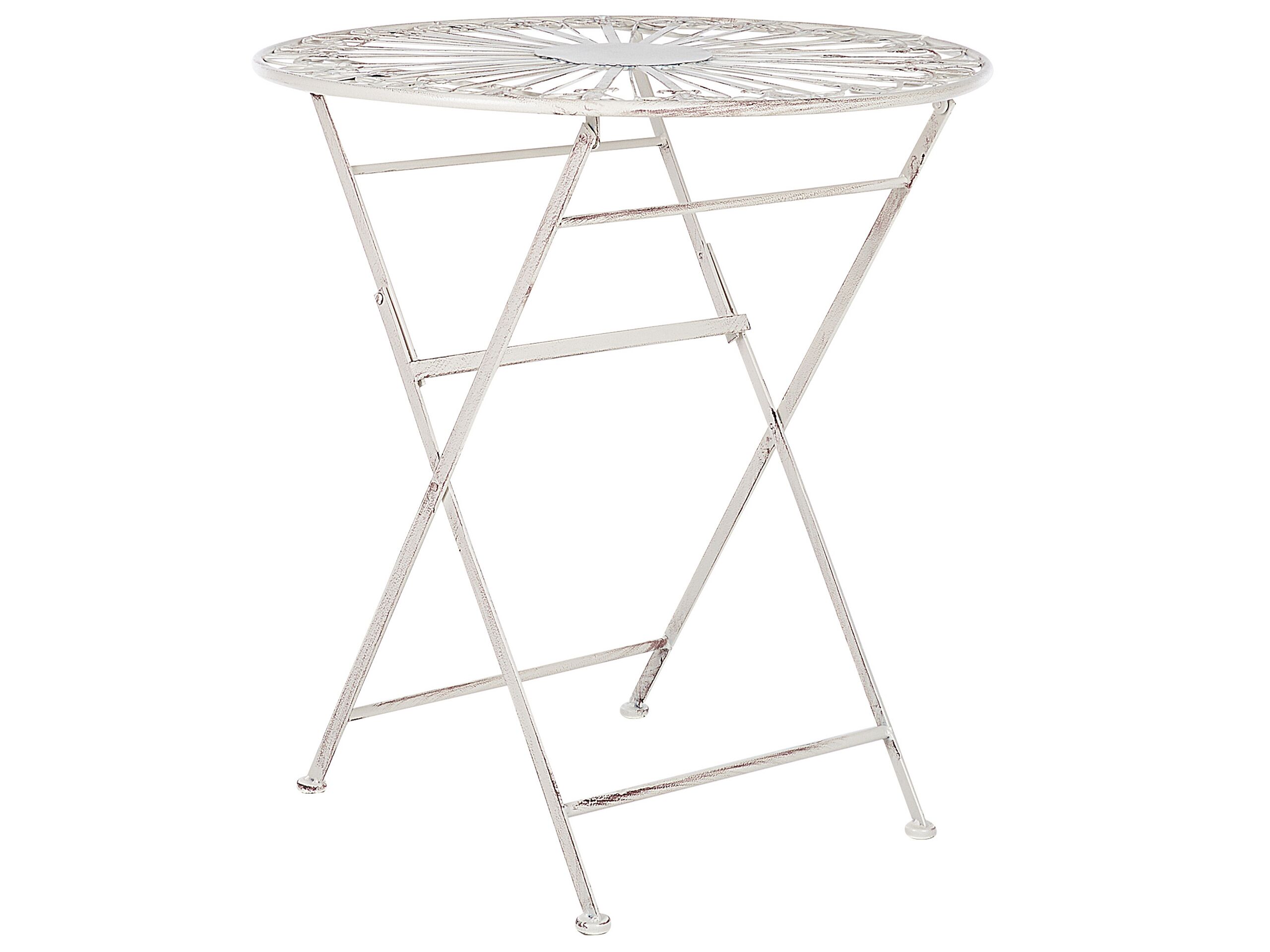 Mesa de balcón scafa metal blanco plegable