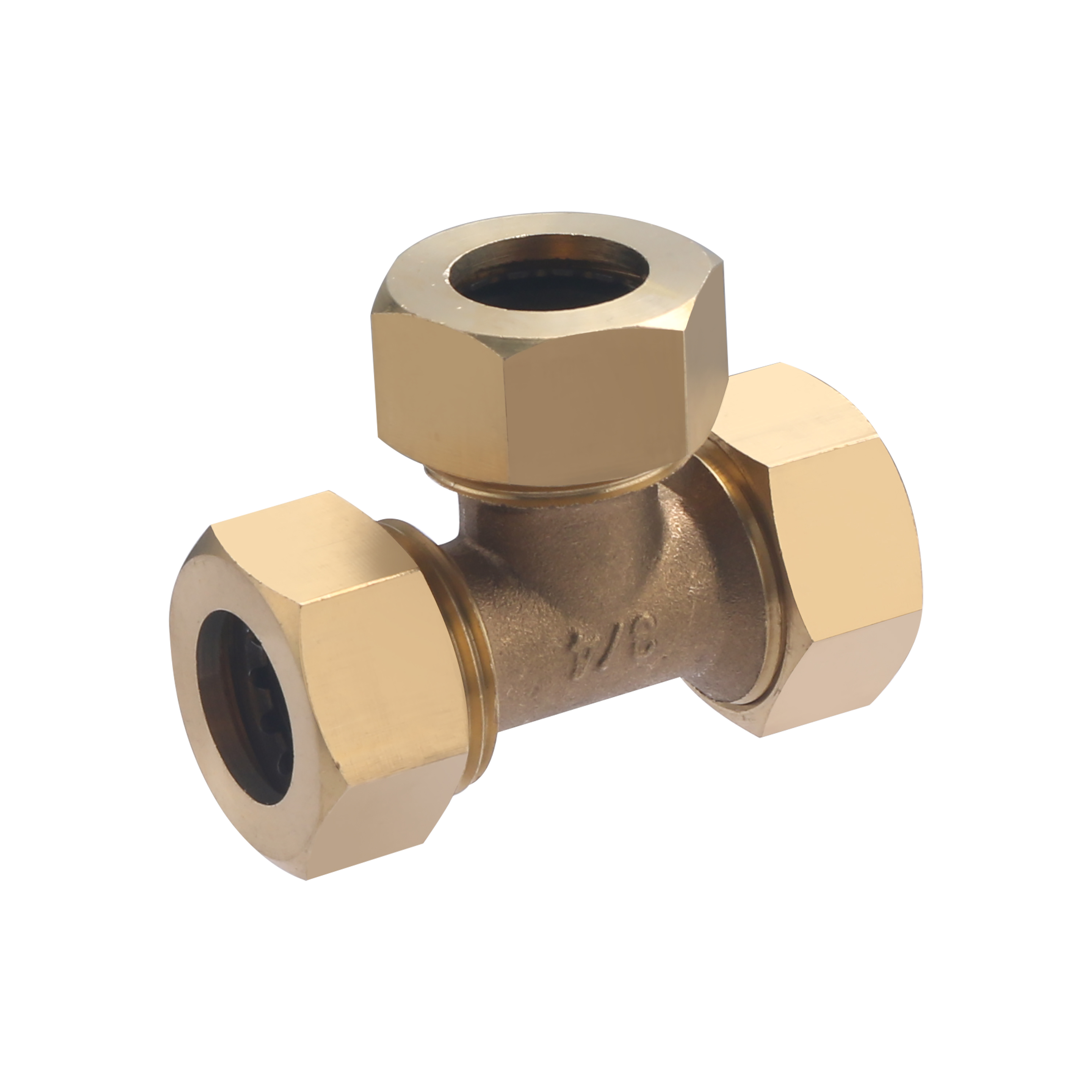 Conector de junta mixta (roscado) para té igual de tubo de cobre ø18