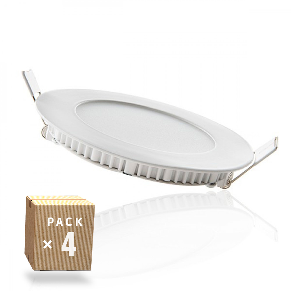 Pack 4 placas LED 6w 600lm 6000ºk 40.000h [jl-gp-lz-1-pk4-ap]