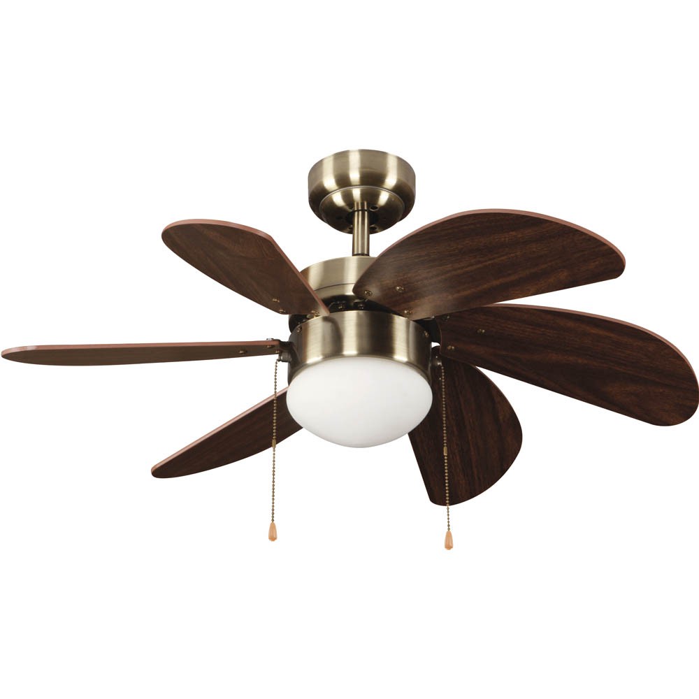 Ventilador de techo con luz basic marrón wonderlamp 1xE27 ø76