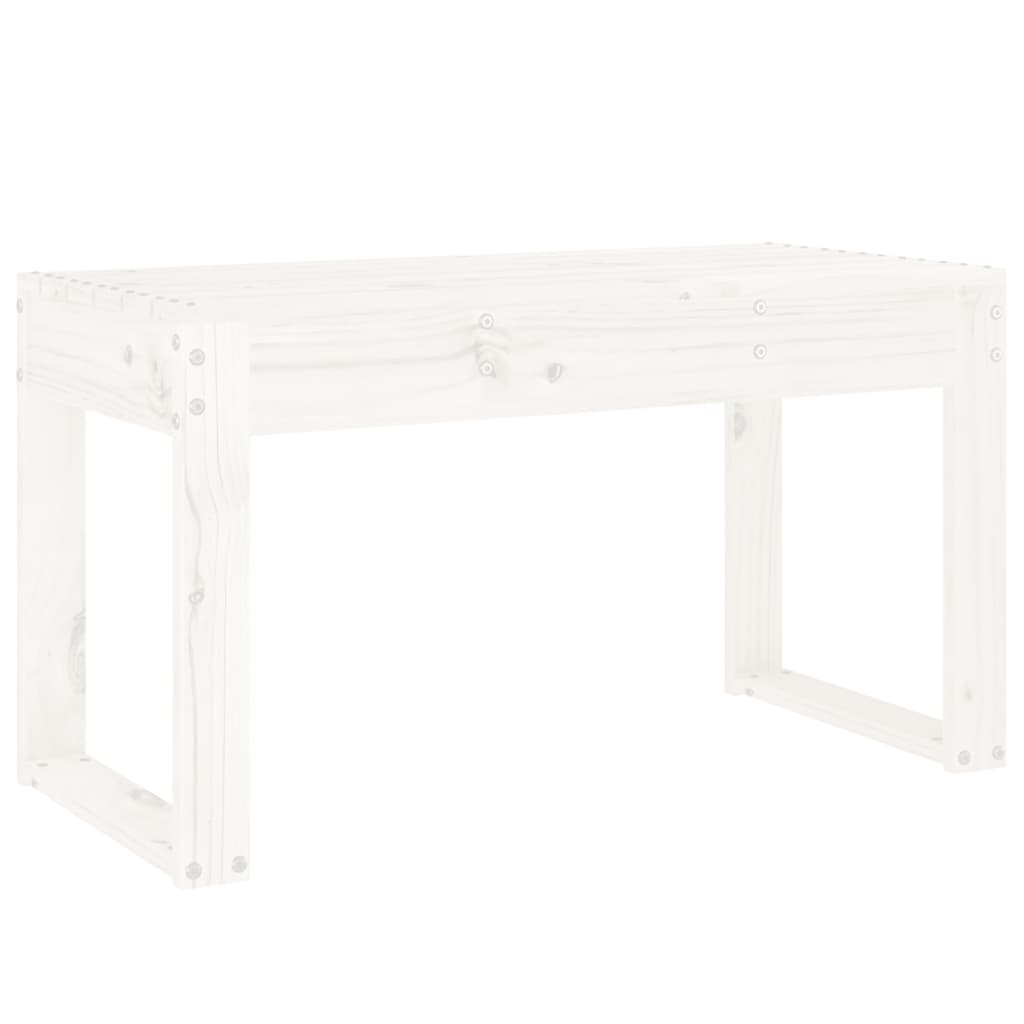 vidaXL banco de jardín madera maciza de pino blanco 80x38x45 cm