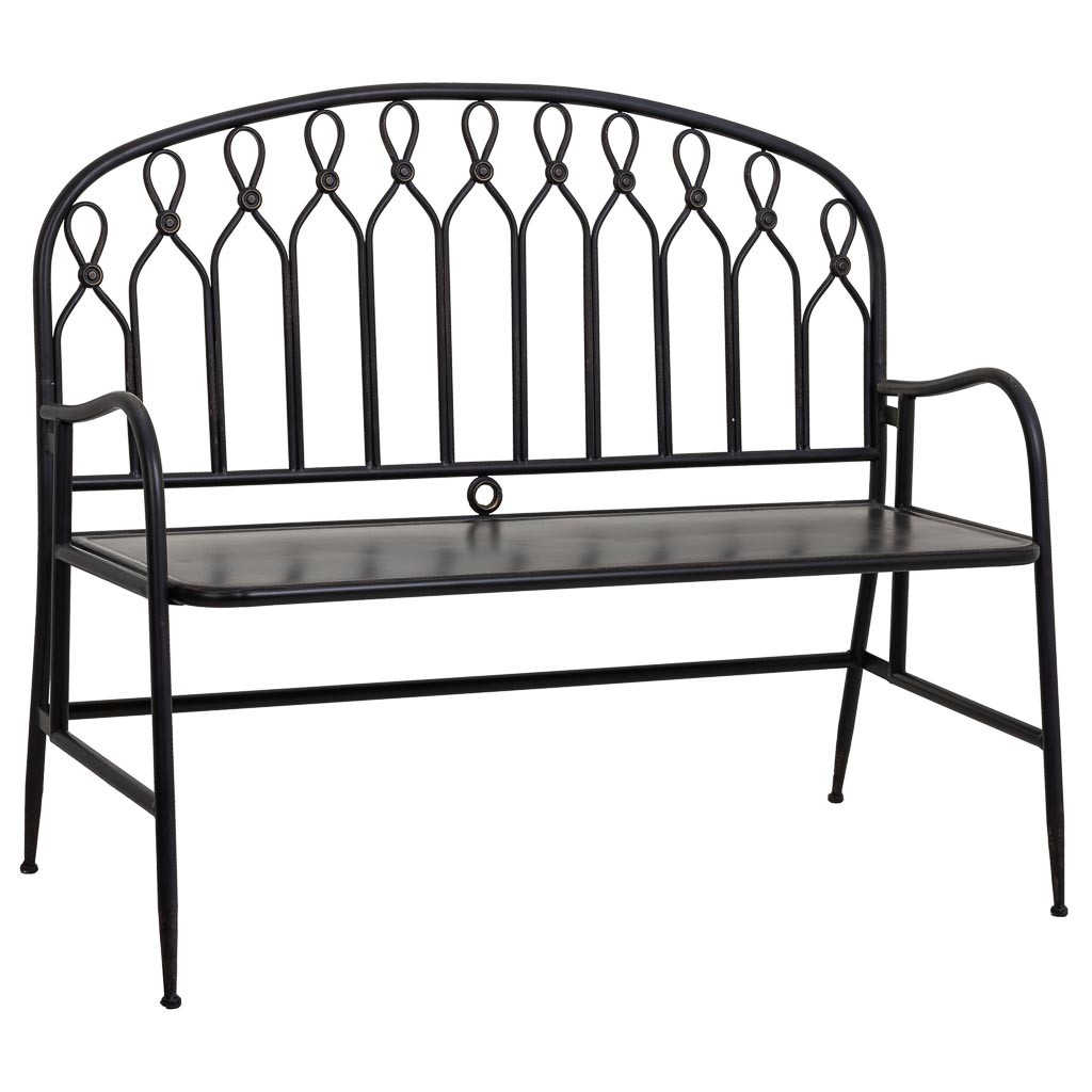 Banco de metal negro 118x56x98
