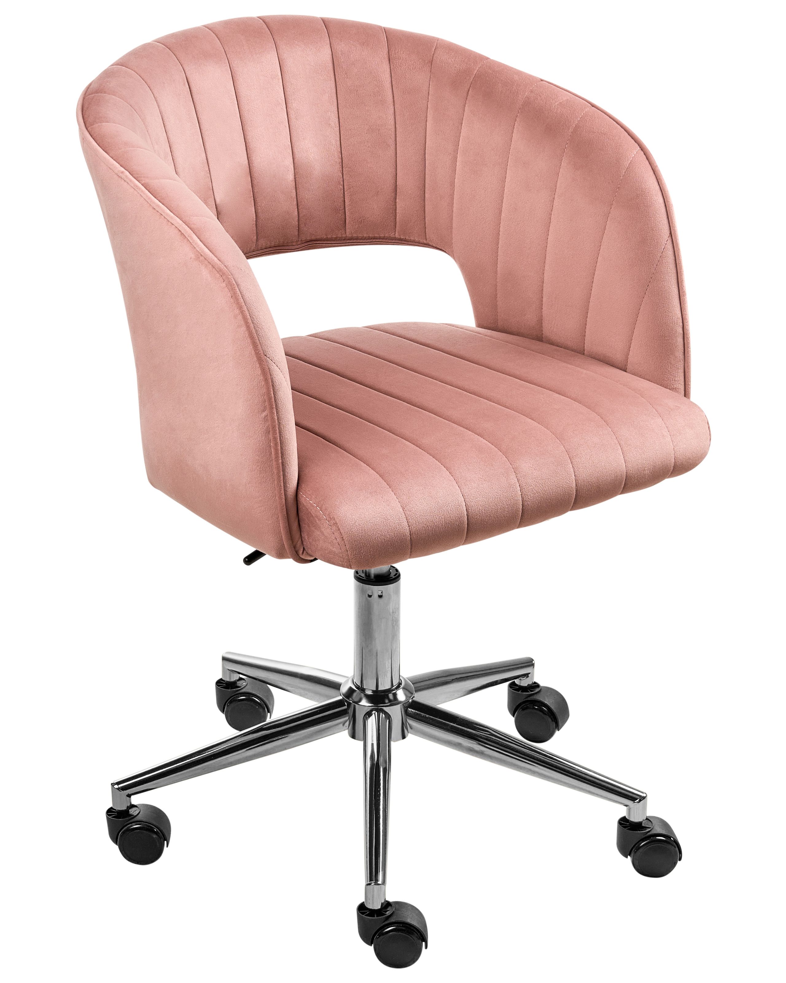 Silla de escritorio katonah terciopelo rosa