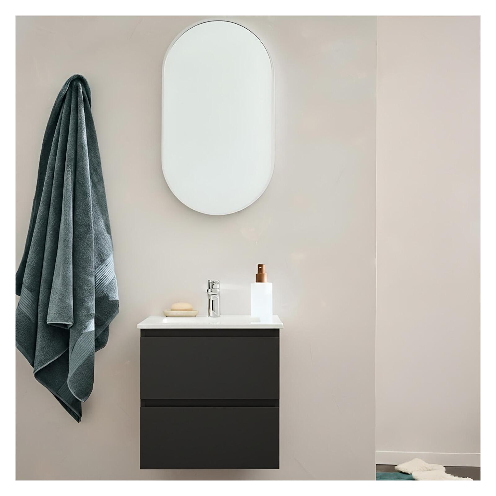 Mueble lavabo 45cm grifo cromado y espejo sorrento