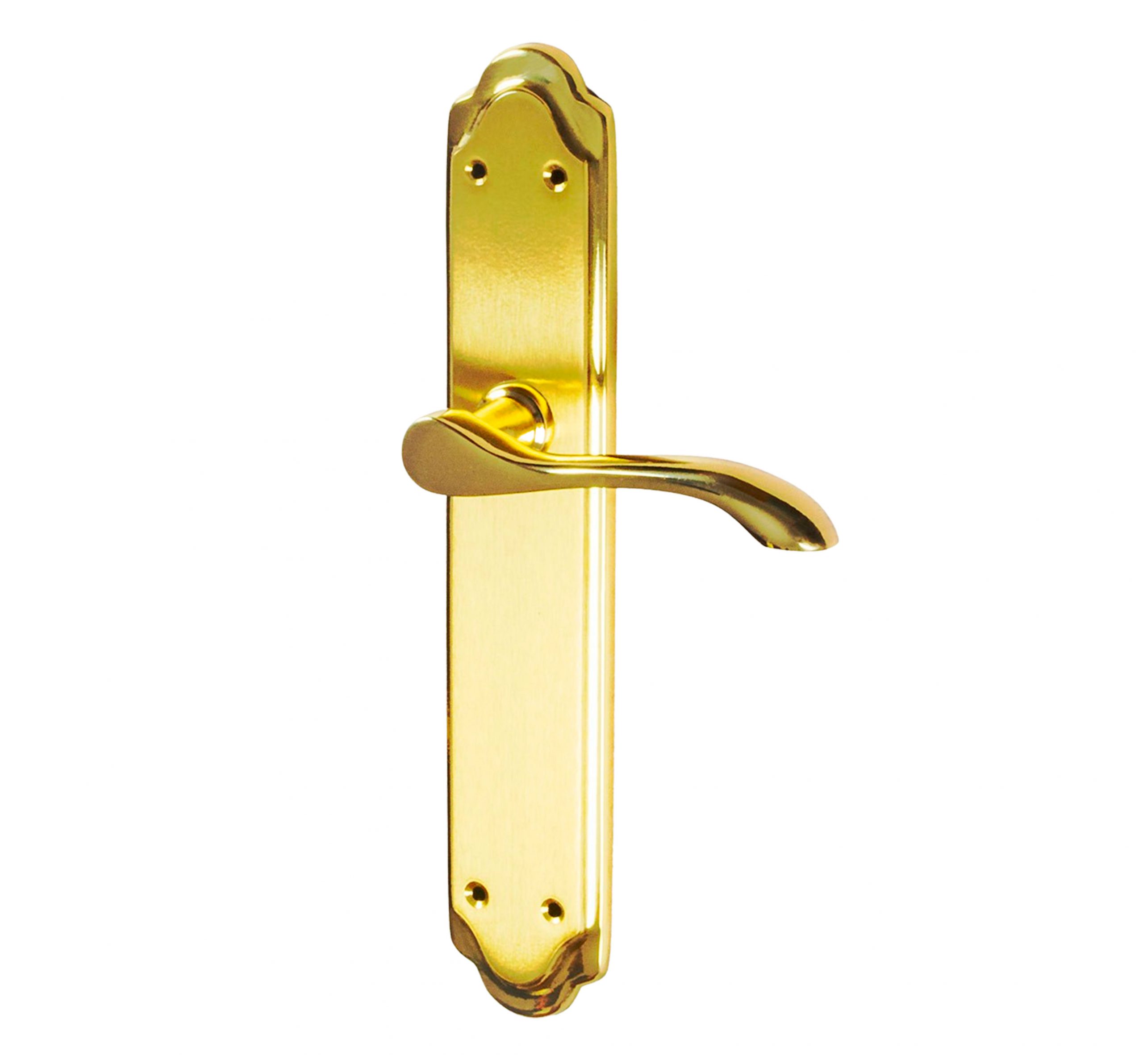 Juego Manillas Para Puerta Latón Placa/Dorado combinado