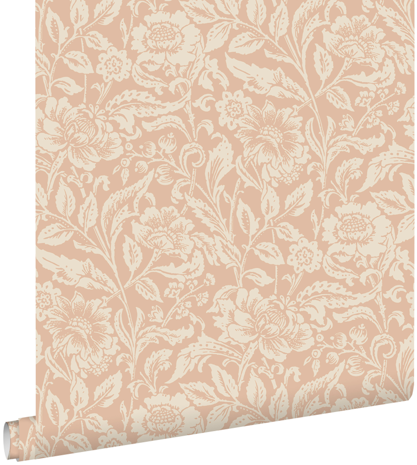 Estahome papel pintado flores vintage rosa terracota 53 cm x 10.05 m
