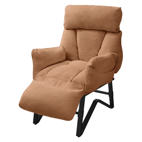 Sillón de relax para el salón butaca con respaldo inclinado beige