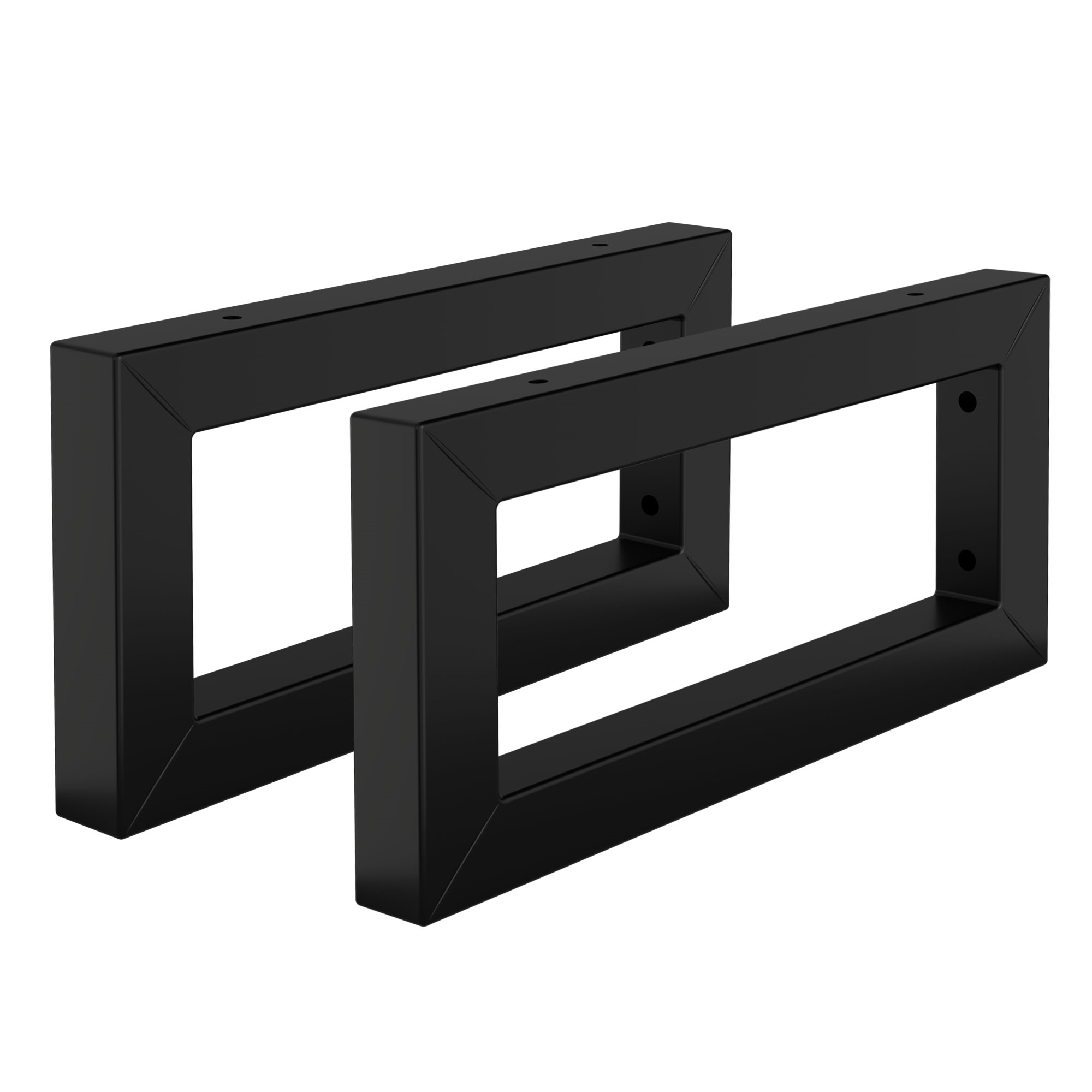 Juego de 2 soportes de pared 300 x 150 mm negro