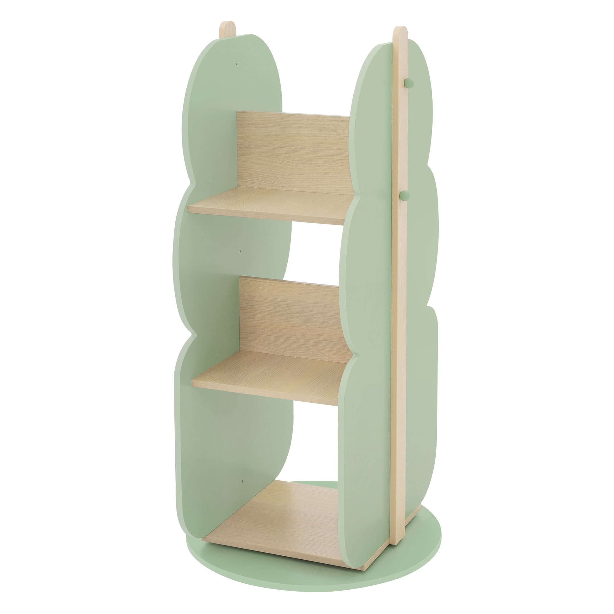 Estantería infantil de 2 caras diseño árbol mueble giratorio