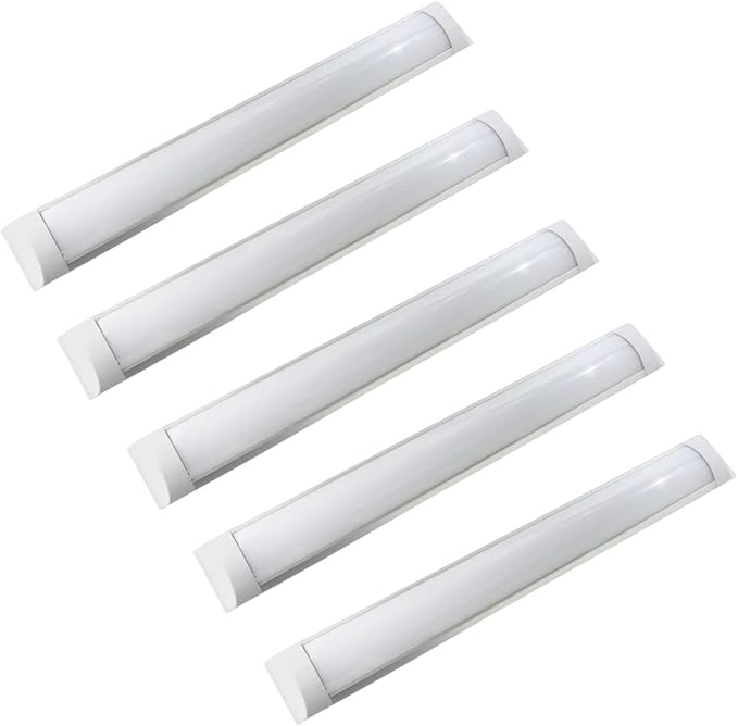 Pack 5 regletas LED slim 120cm 36w, blanco cálido 3000k