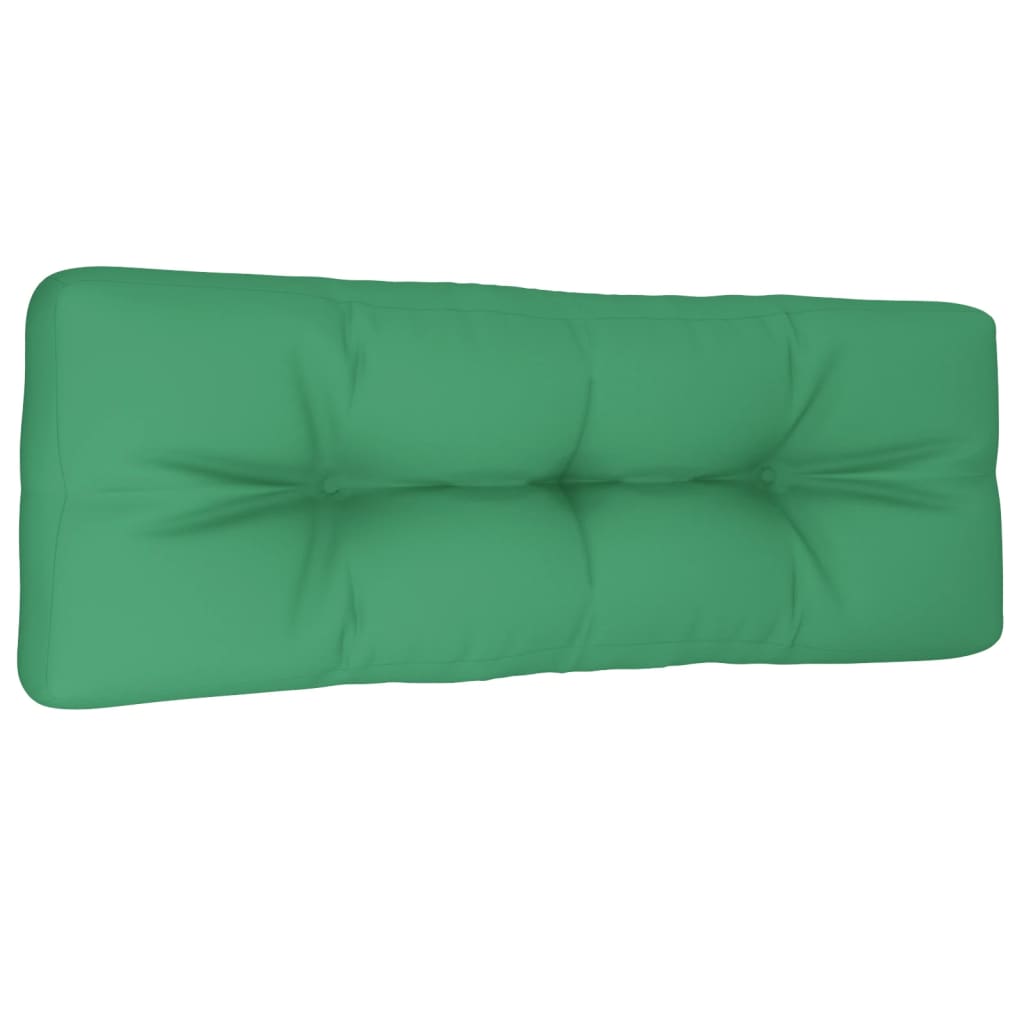 vidaXL cojín para sofá de palets de tela verde 120x40x12 cm