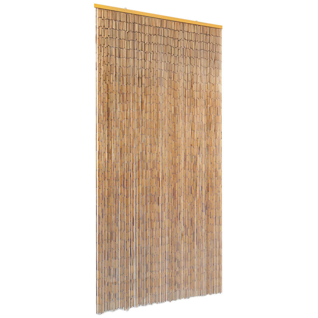 vidaXL cortina de bambú para puerta contra insectos 90x220 cm