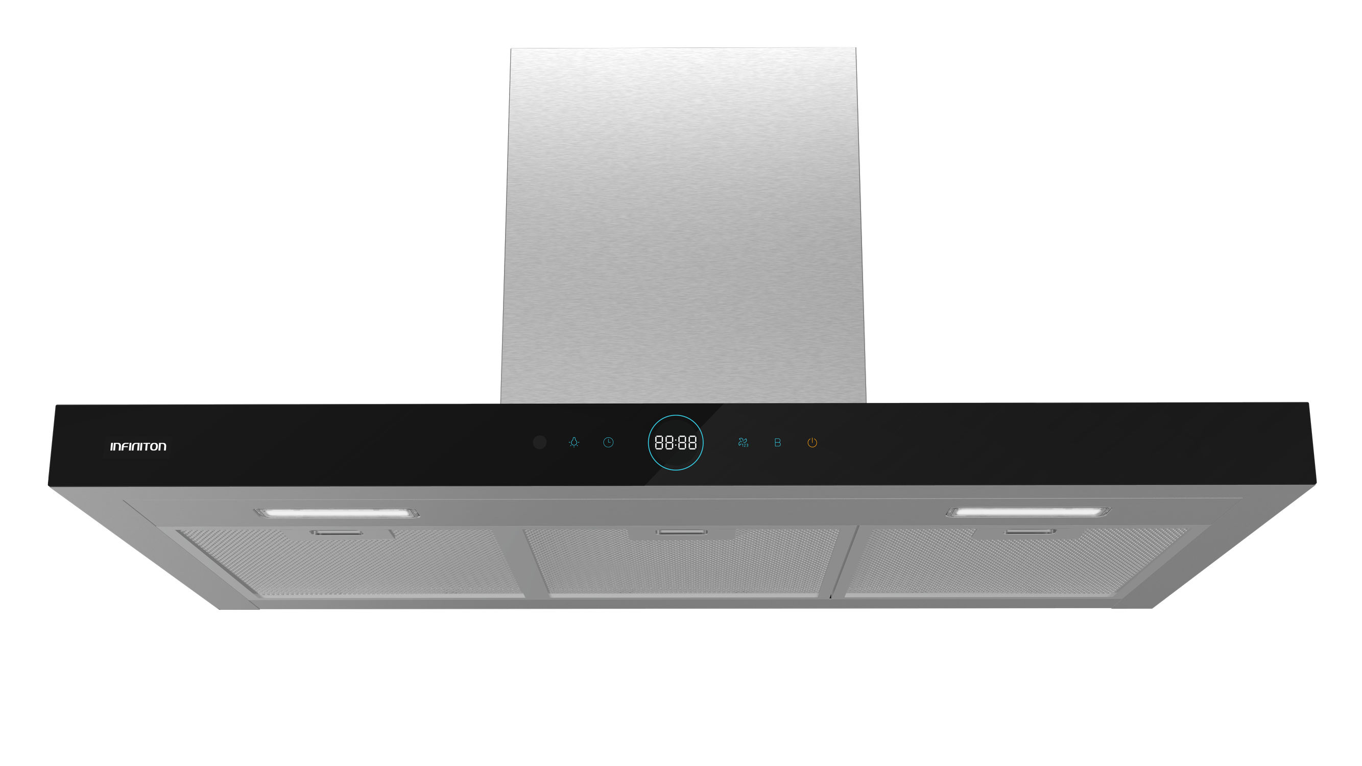 Campana infiniton cmpt-a90i – inox, 90cm, 800m³/h, 250w, t invertida, mando