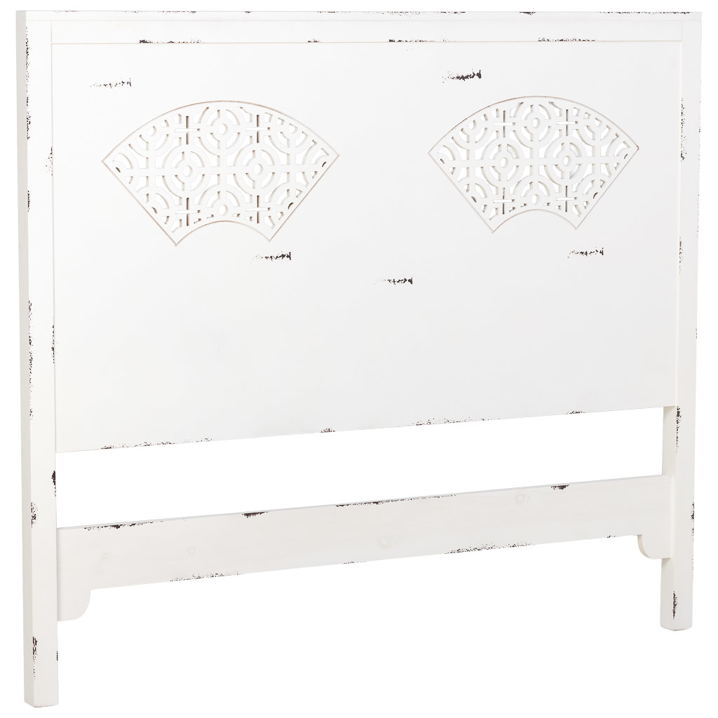 Cabezal de cama de madera blanco 150x5x130