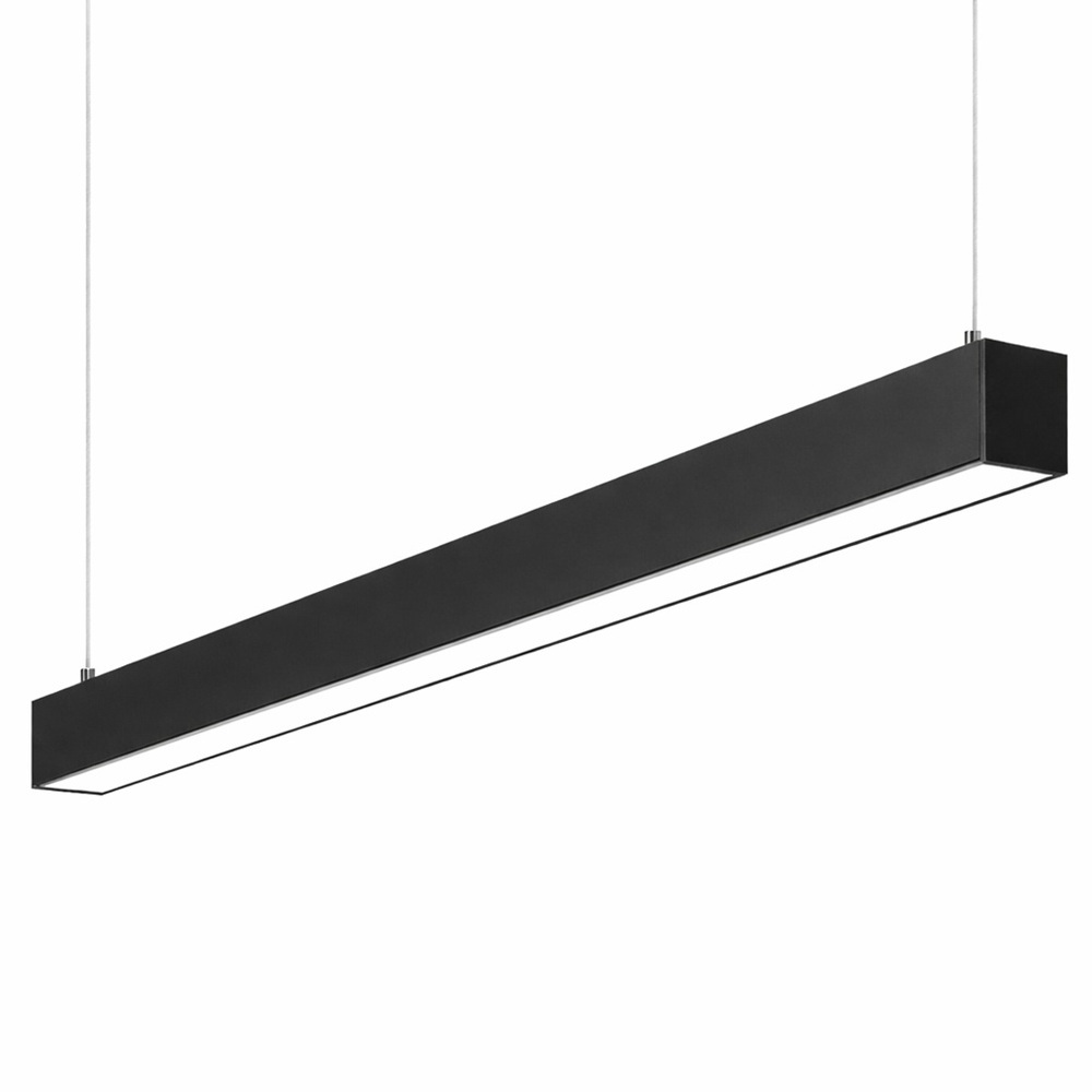 Lámpara colgante techo negra nexus line, 140cm, 47w, luz cálida 3000k