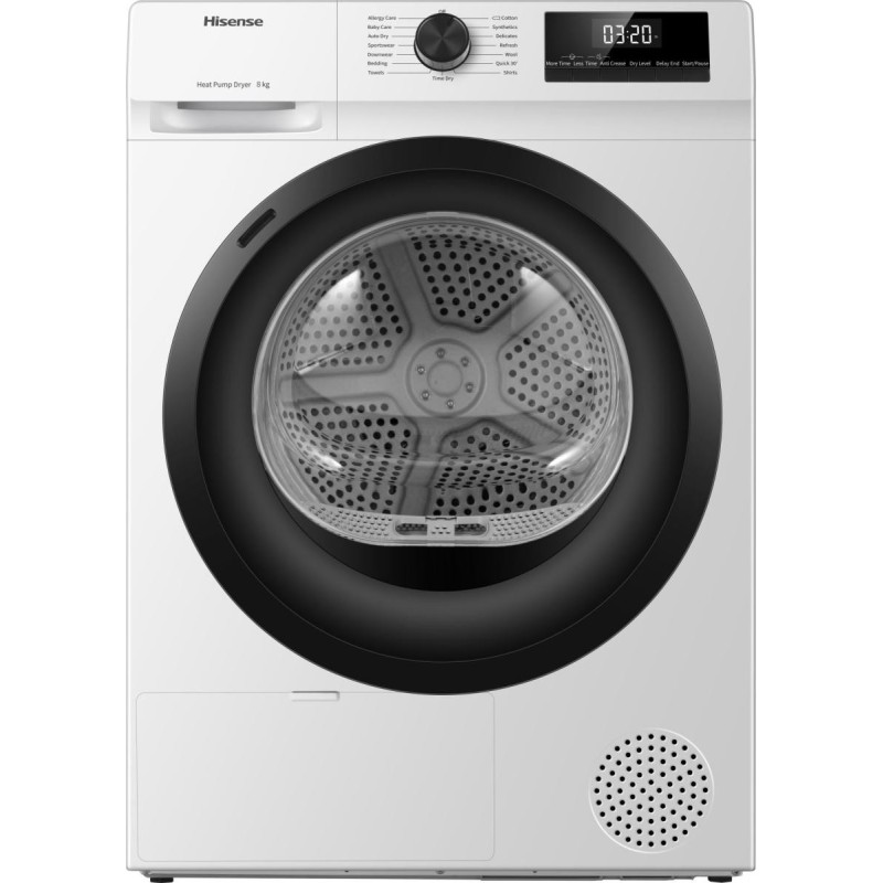 Secadora Hisense dhqe800bw2 a++ 8 kg color blanco