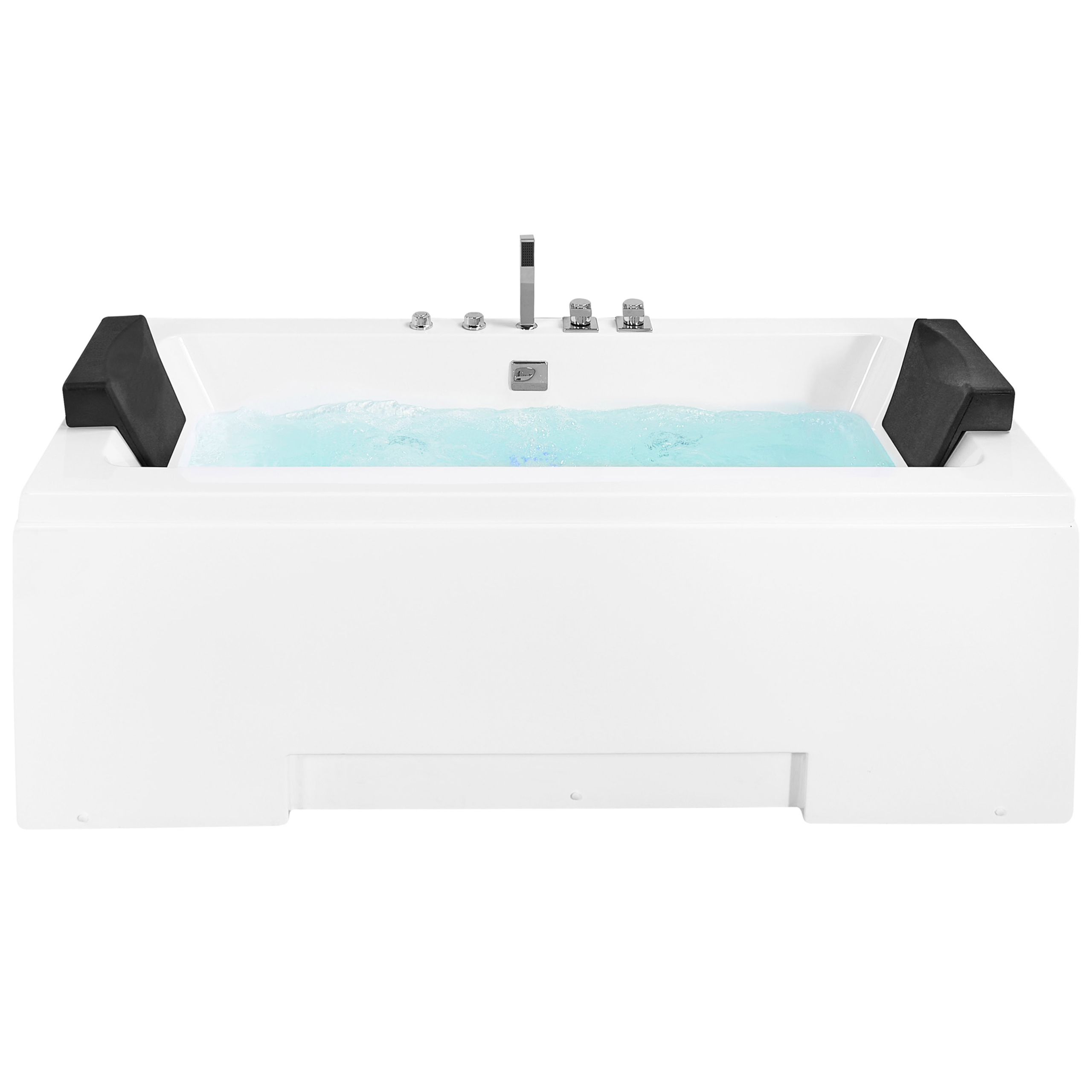 Bañera de hidromasaje LED esquinera galley 170 x 75 cm blanco
