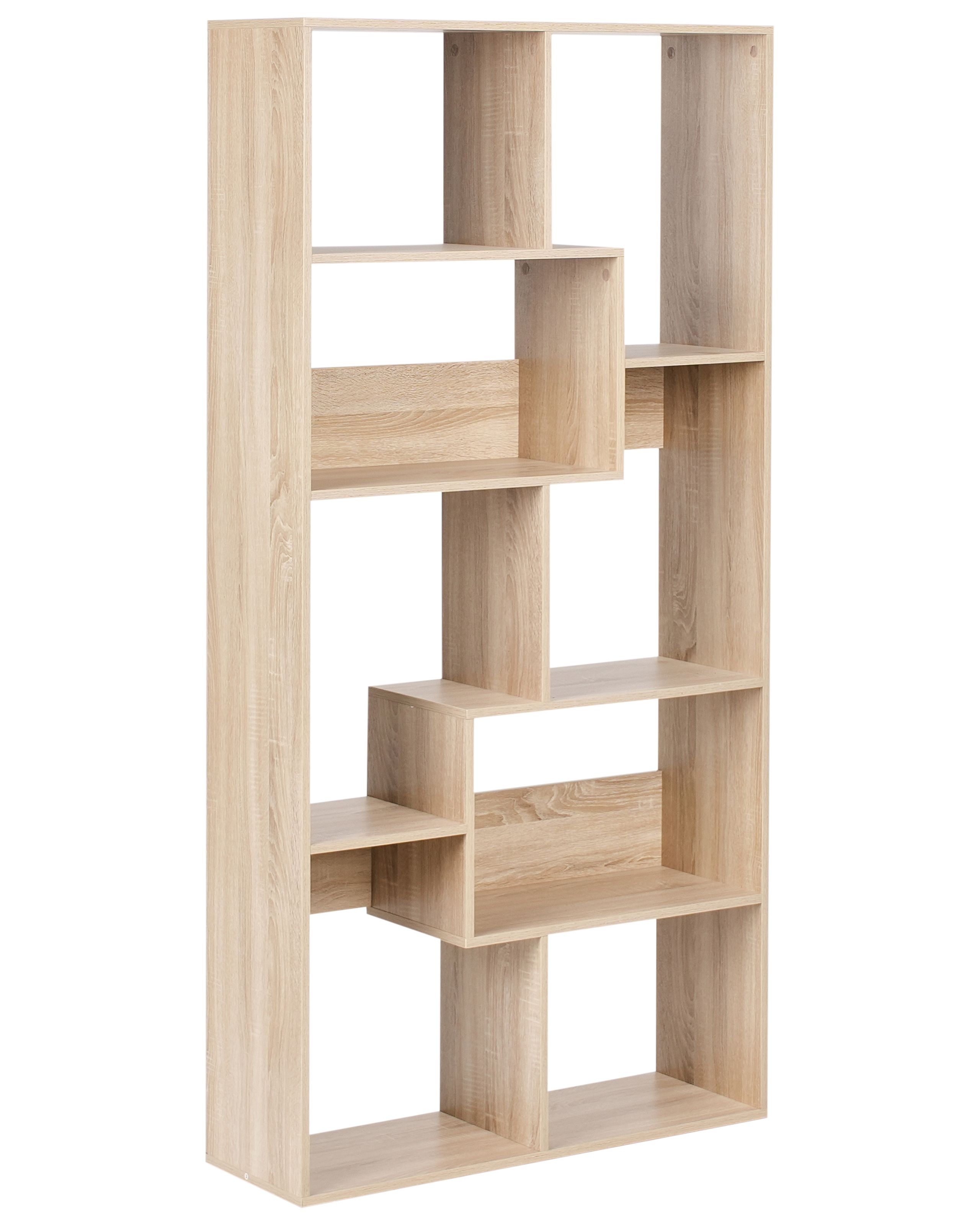 Estantería con 6 baldas chateh 180 cm marrón claro