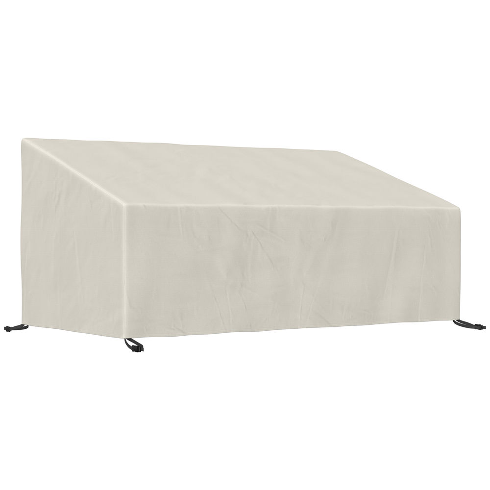 Funda protectora de banco 218x111x101 cm tela oxford color beige Outsunny
