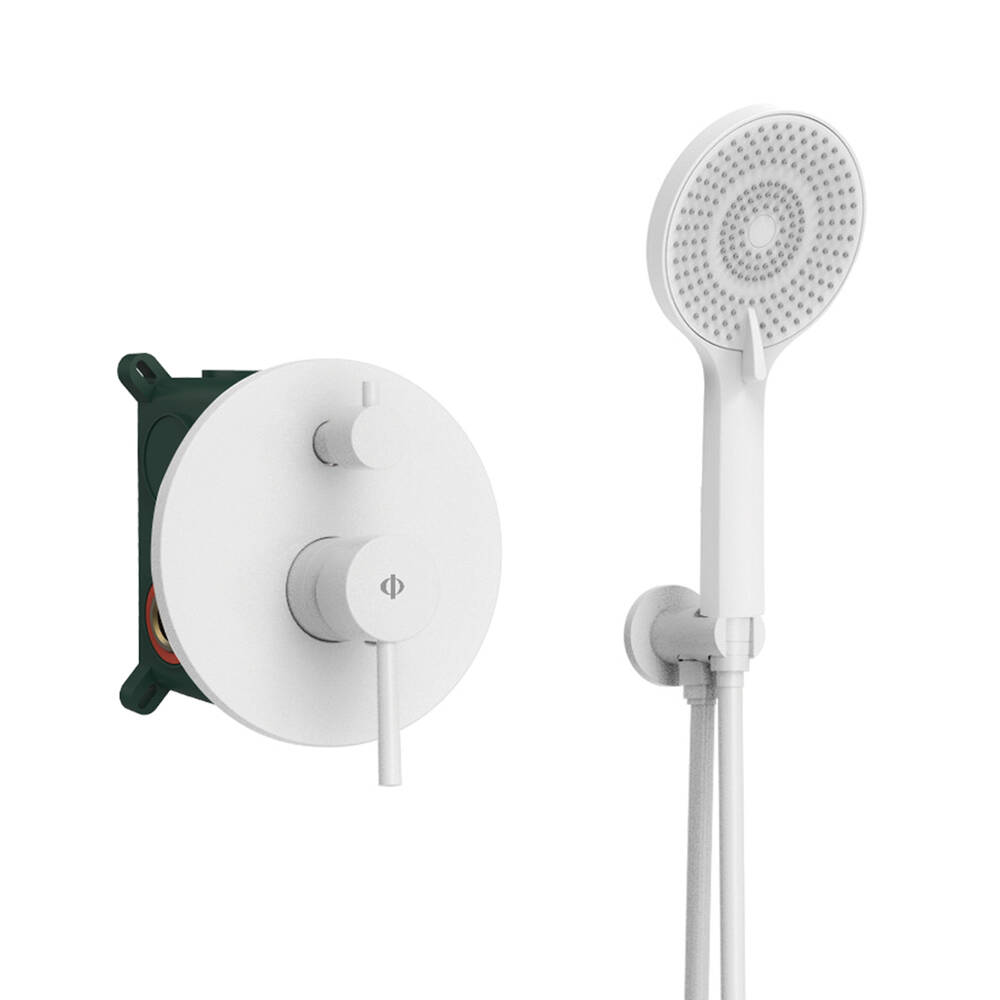 Kit de ducha empotrable sirio monomando blanco - gme