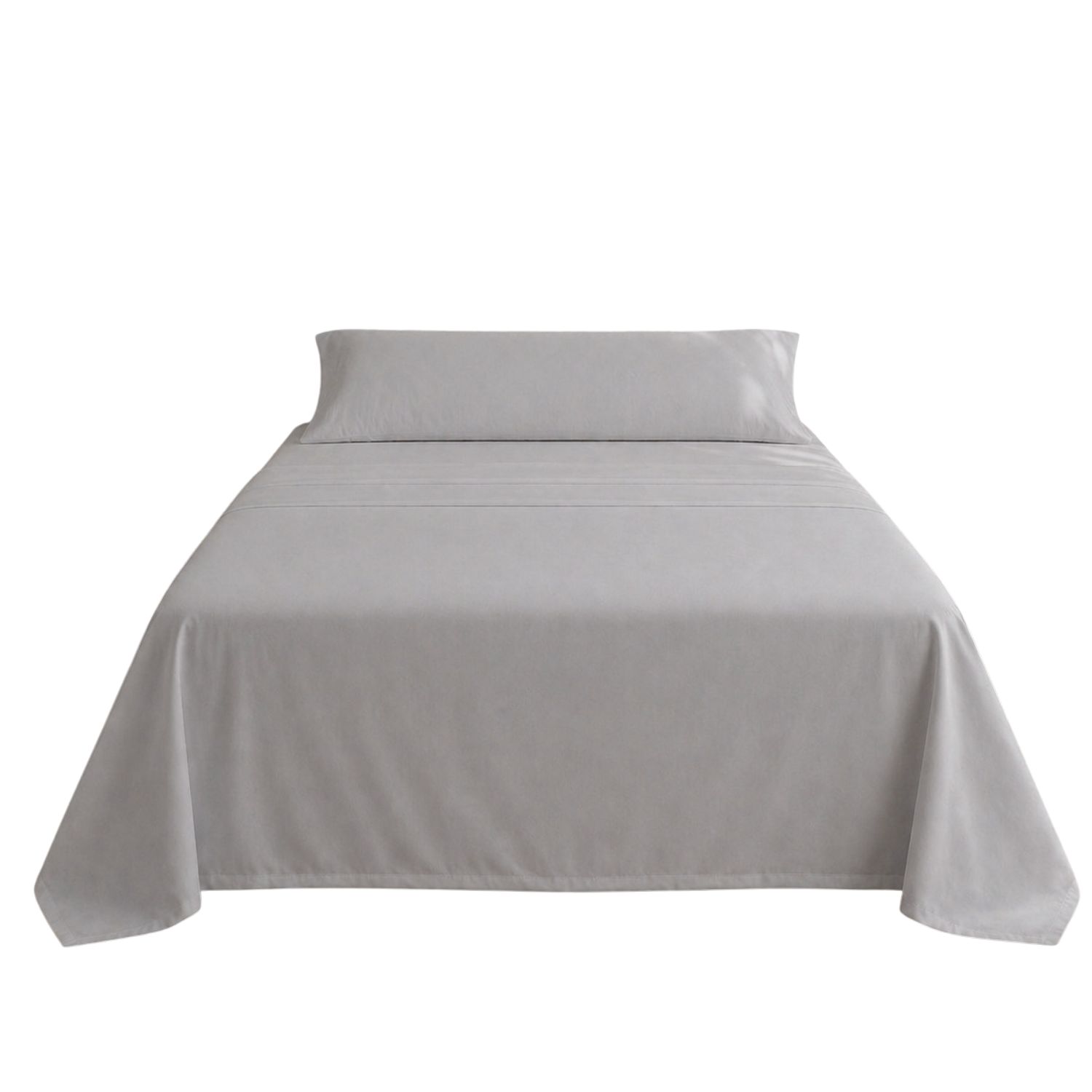 Juego de sábanas gris claro cama 90cm 144 hilos donegal collections