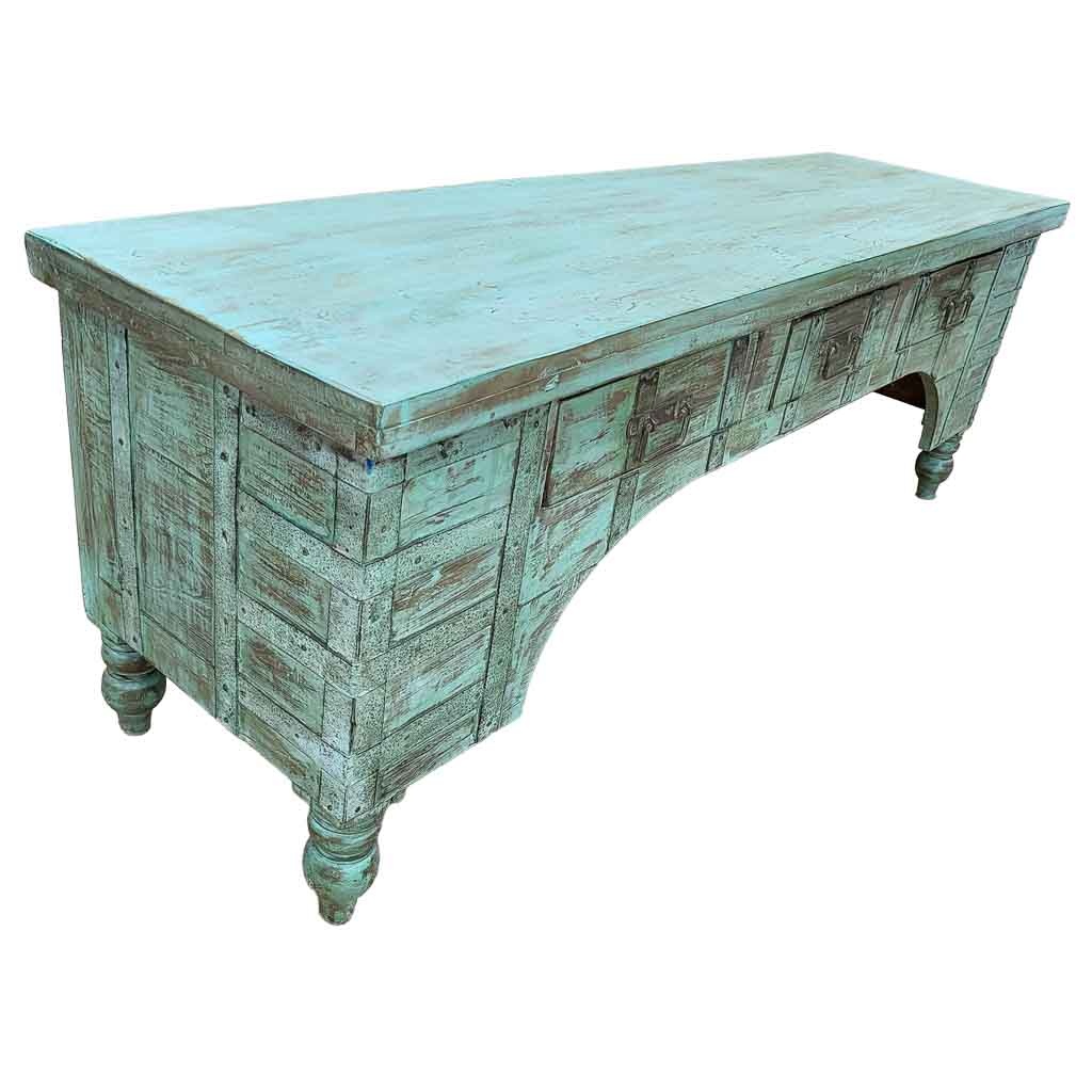 Mueble bajo de madera artesanal 165-175x45x57h cm