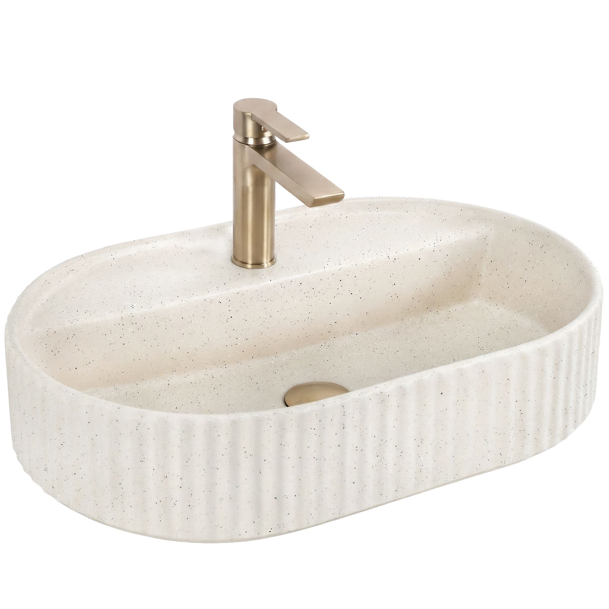 Rea lavabo sobre encimera marcela 60 vanilla beige, 60x36,5x13,5 cm