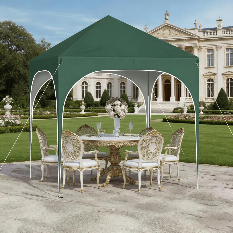 Cenador plegable verde 2x2 m con paredes y protección uv