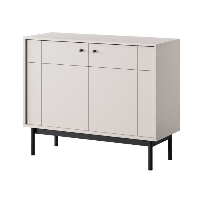 Comoda - 3xe living - cachemira - patas de metal negro - panel estratificad
