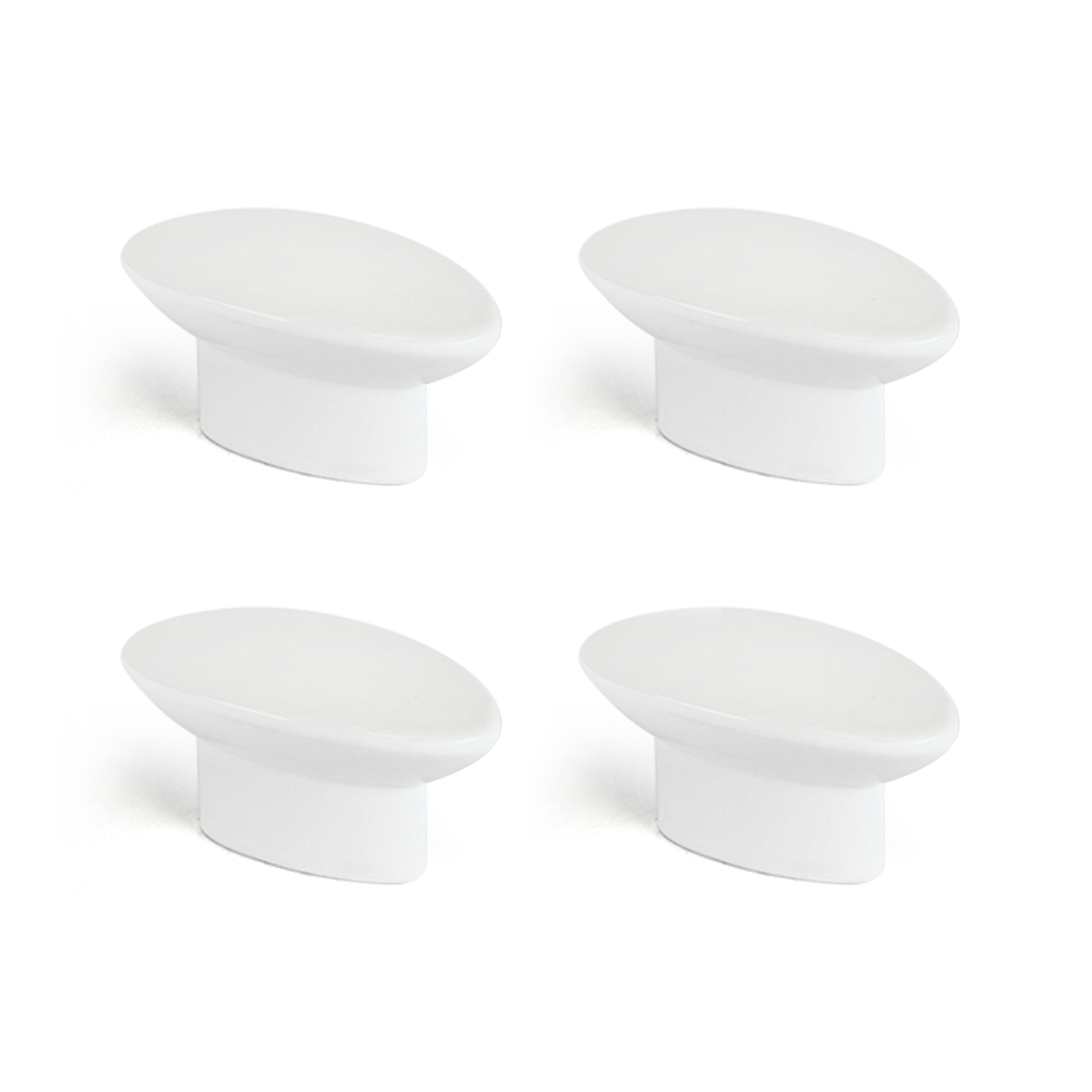 Pomo para mueble rei 743 | 40x19x24 mm | blanco | 4 uds. | zamak
