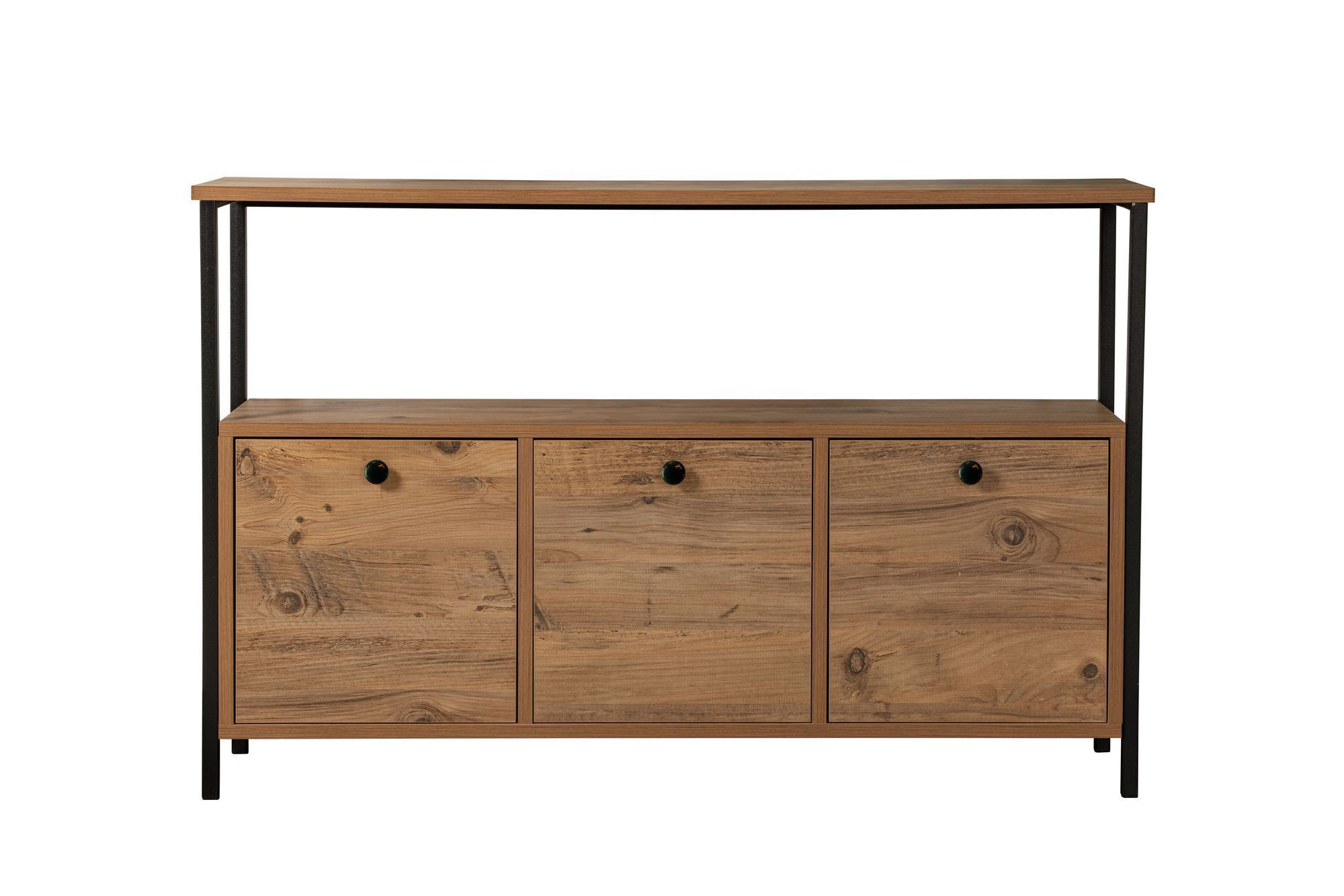 Mueble de madera <<solace>> - 120 x 29 x 77 cm - pino atlántico negro