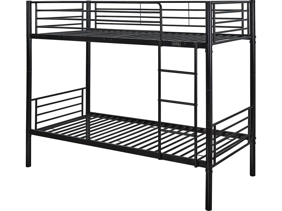 Cama camarote "adam" - metal - negro