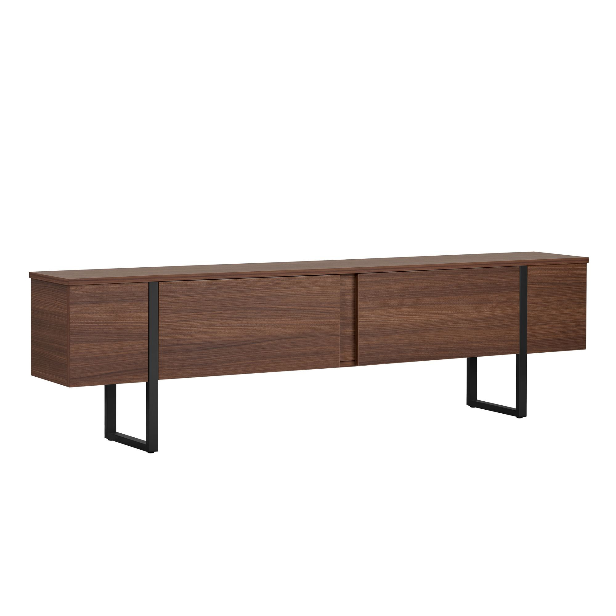 Mueble para la tele de madera <<onera>> - 180 x 30 x 50 cm - nogal / negro