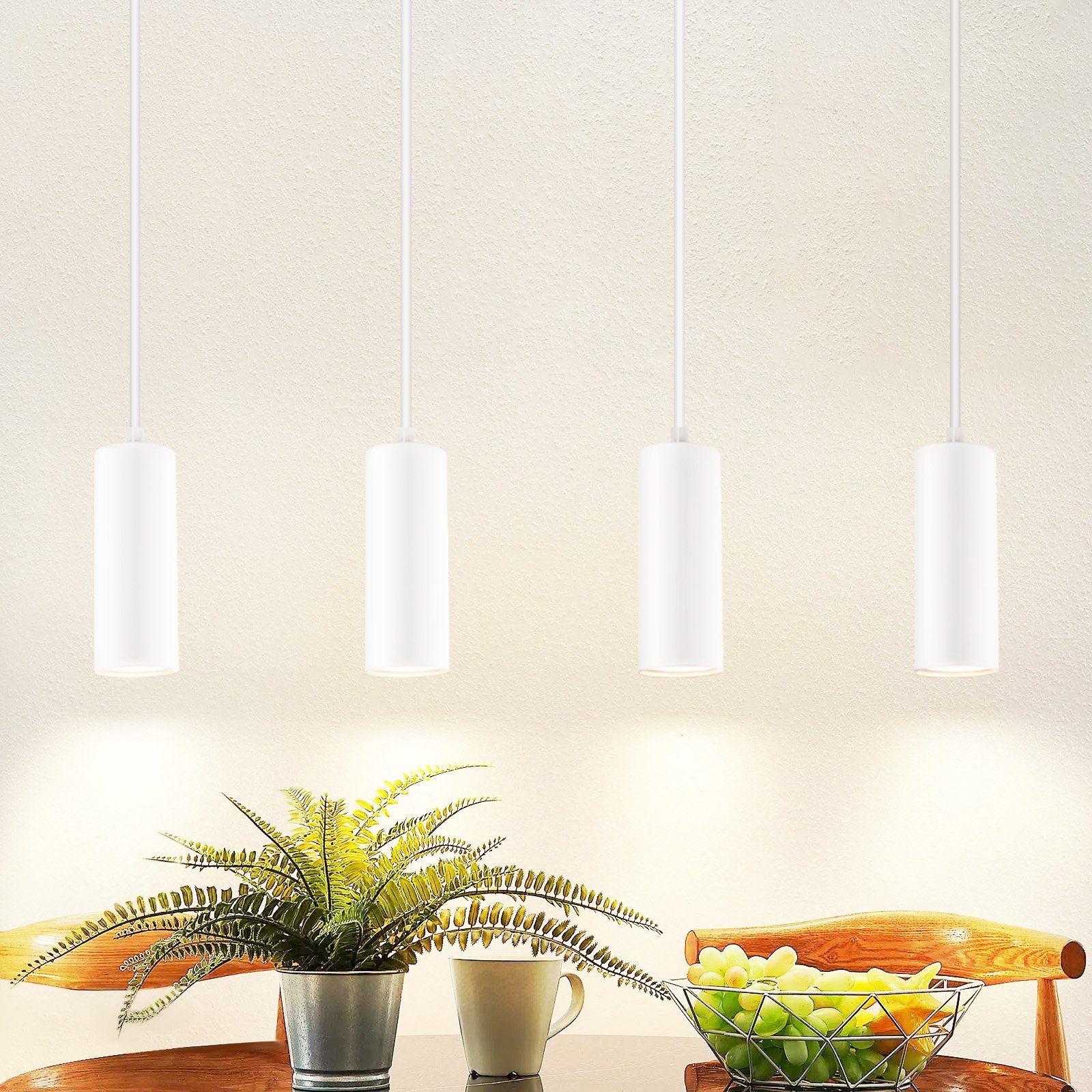 Nettlife lámpara colgar gu10 blanco 170x60
