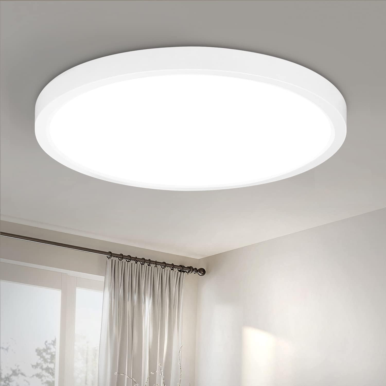Nettlife panel de luz LED negro iluminación plana ip44 a prueba de