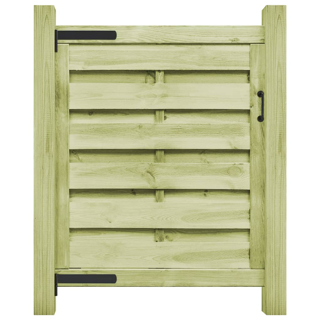 vidaXL puerta de valla madera de pino impregnada verde 100x100 cm