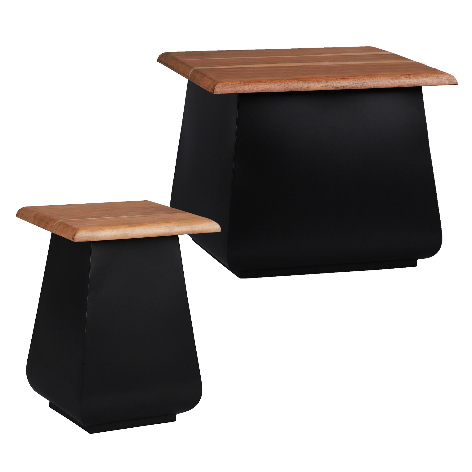 Mesa auxiliar de salón sheffield 50x40x50 cm negro womo-design