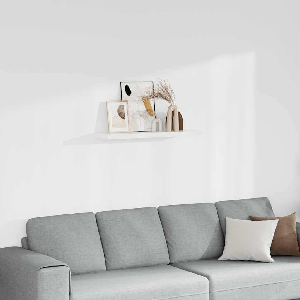 Estante flotante de pared mdf blanco 90x23,5x3,8 cm