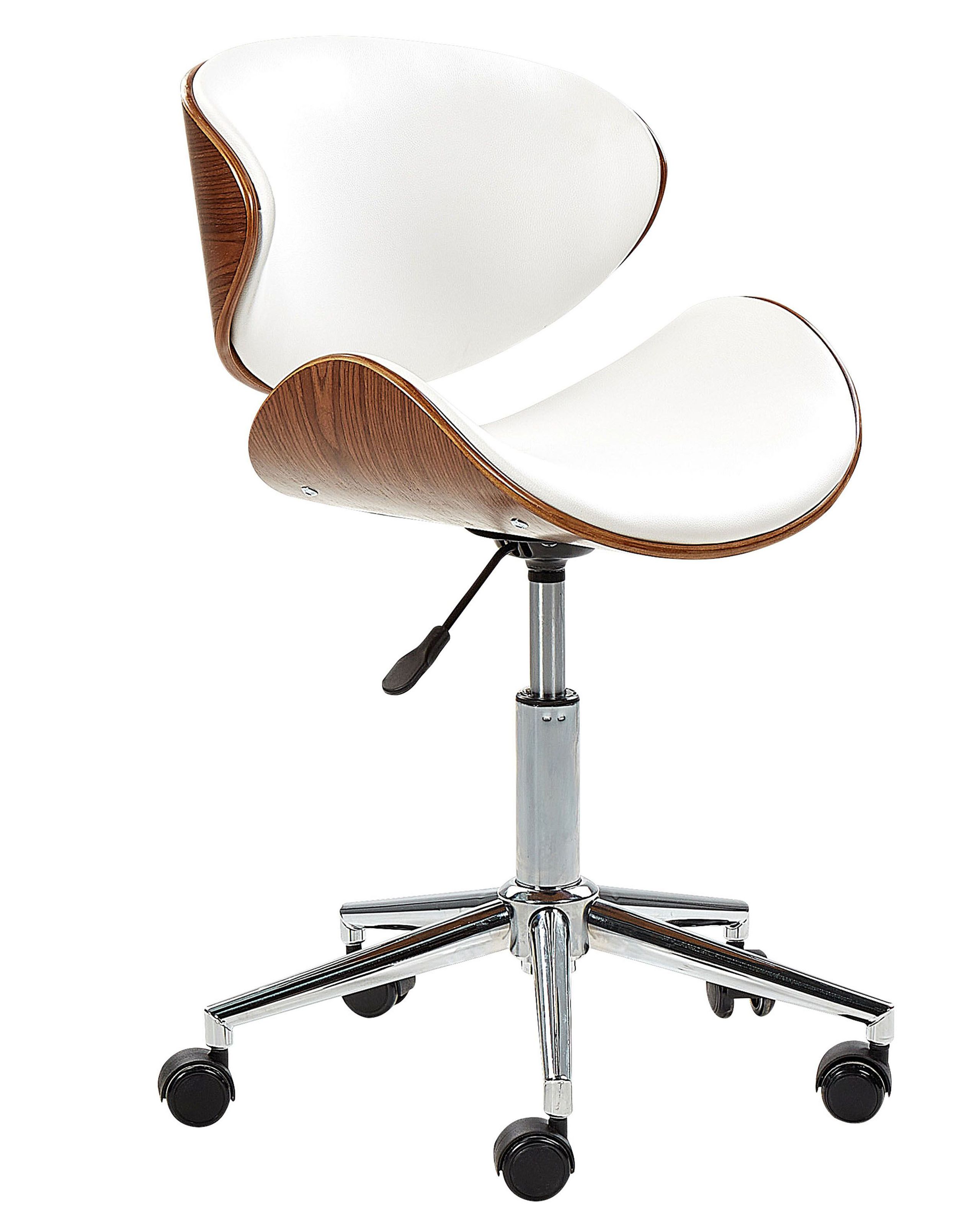 Silla de escritorio rotterdam piel sintética blanco