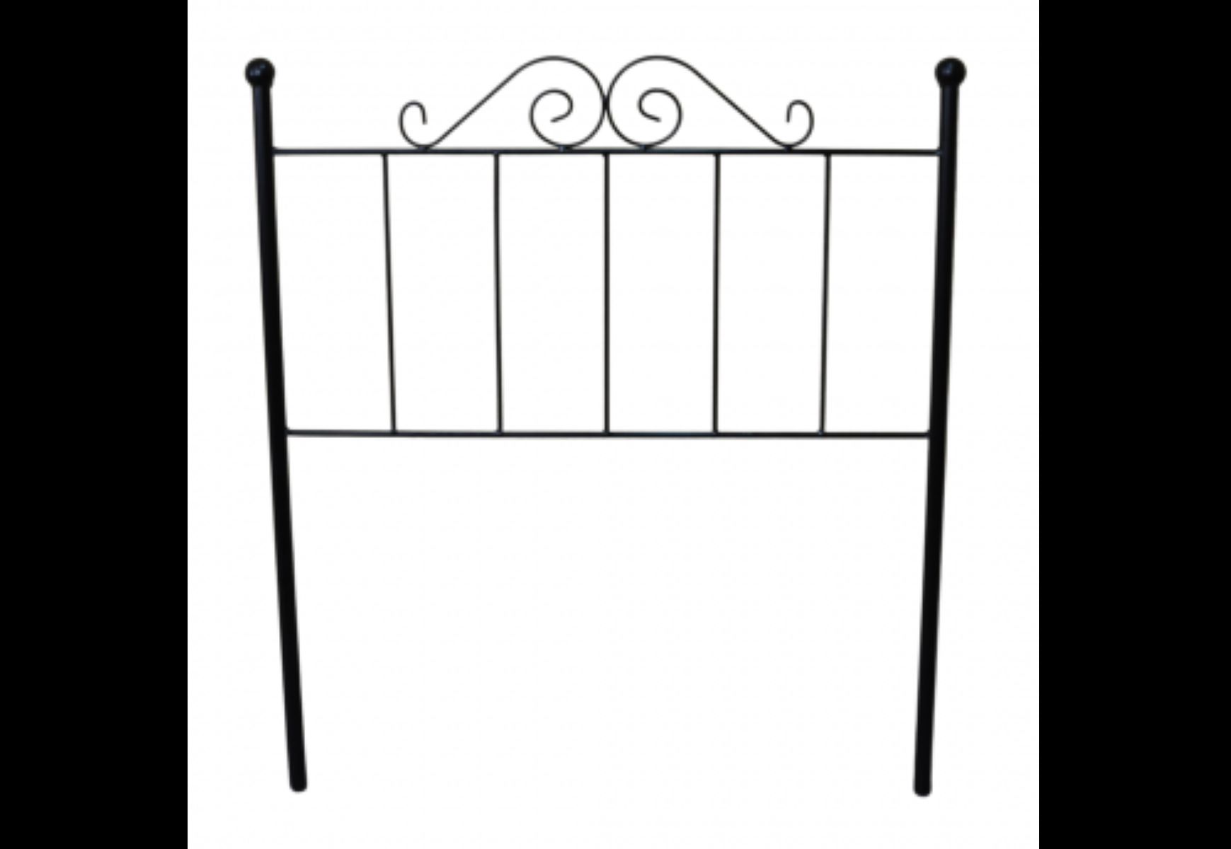 Cabecero forja palacio para cama de 135 negro 143x125x4. Matris